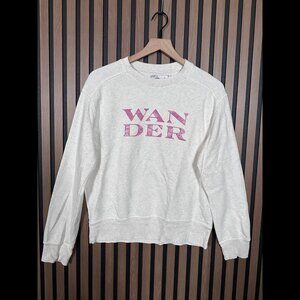 Prana Sweatshirt Small Womens Gray Heather Pullover Fleece Crewneck